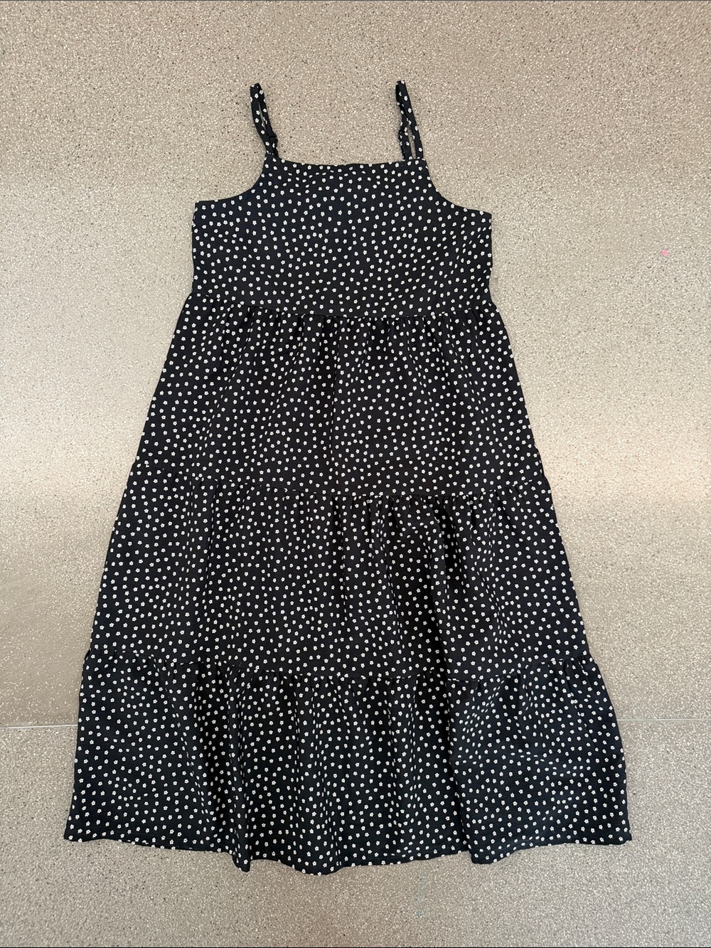 H&M Black and White Tiered Sundress